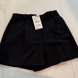 Zara High Waist Black Shorts